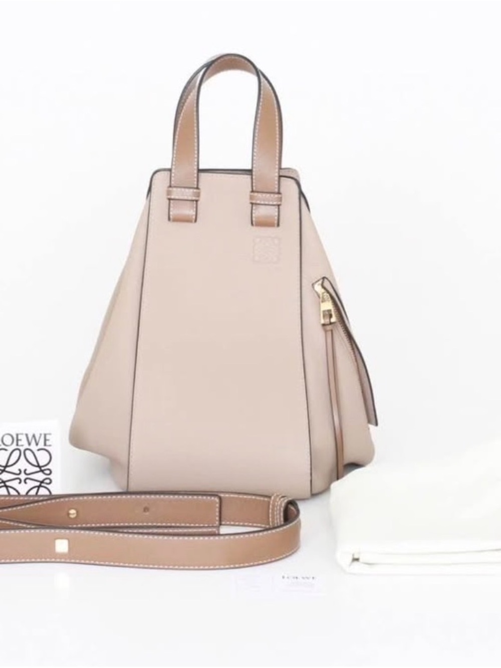 Loewe Medium Hammock Bag Sand and Mink
